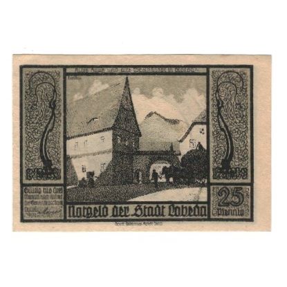 Banknote, Germany, Lobeda Stadt, 25 Pfennig, personnage 1, 1921, AU(55-58)