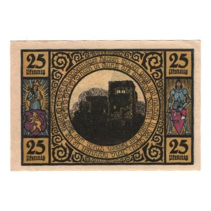 Banknote, Germany, Lobeda Stadt, 25 Pfennig, personnage 1, 1921, AU(55-58)