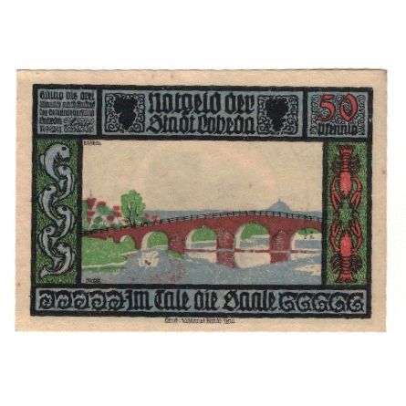 Banknote, Germany, Lobeda Stadt, 50 Pfennig, personnage 1, 1921, AU(55-58)