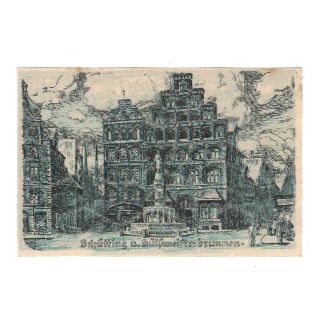 Banknote, Germany, Luneburg Stadt, 25 Pfennig, Batiment, undated (1920)