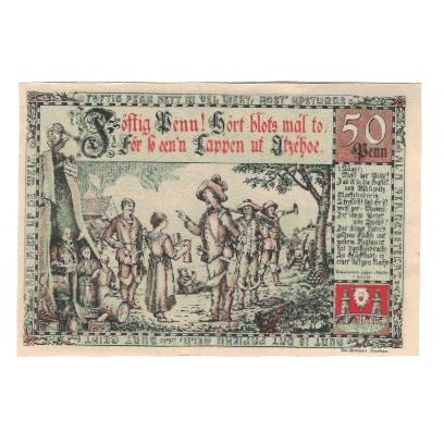 Banknote, Germany, Itzehoe Stadt, 50 Pfennig, personnage, 1920, 1920-08-02