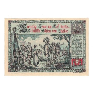 Geldschein, Deutschland, Itzehoe Stadt, 25 Pfennig, personnage, 1920