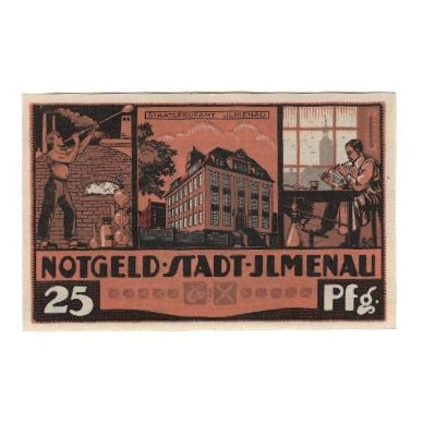 Banknote, Germany, Ilmenau Stadt, 25 Pfennig, personnage, 1921, 1921-01-01