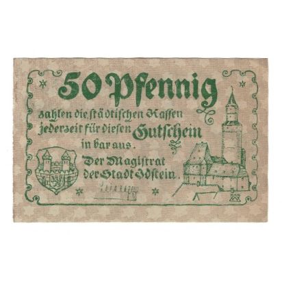 Banconote, Germania, Idstein Stadt, 50 Pfennig, valeur faciale, undated (1920)
