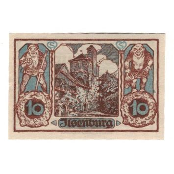 Banknote, Germany, Ilsenburg Gemeinde, 10 Pfennig, personnage, 1923, 1923-01-01