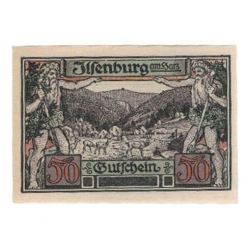 Banknote, Germany, Ilsenburg Gemeinde, 50 Pfennig, paysage, 1923, 1923-01-01