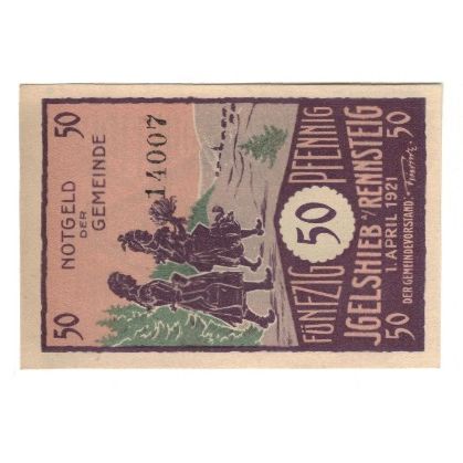 Banknote, Germany, Igelshieb Gemeinde, 50 Pfennig, paysage, 1921, 1921-04-01