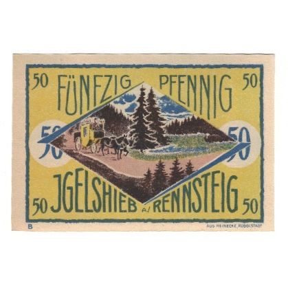 Banknote, Germany, Igelshieb Gemeinde, 50 Pfennig, paysage, 1921, 1921-04-01