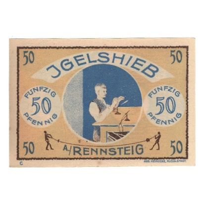 Banknote, Germany, Igelshieb Gemeinde, 50 Pfennig, personnage, 1921, 1921-04-01