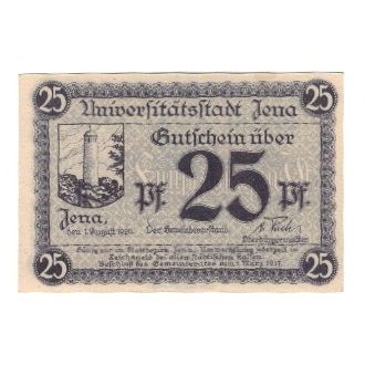 Banknote, Germany, Jena Stadt, 25 Pfennig, Texte, 1917, 1917-03-01, AU(55-58)