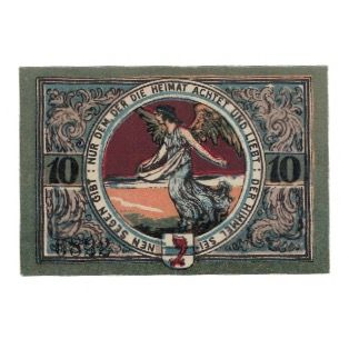 Nota, Alemanha, Jacobshagen Stadt, 10 Pfennig, personnage, 1920, AU(55-58)