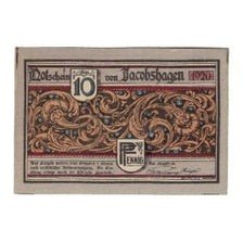 Banknote, Germany, Jacobshagen Stadt, 10 Pfennig, Batiment, 1920, AU(55-58)