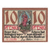 Banknote, Germany, Kahla Stadt, 10 Pfennig, personnage, 1921, AU(55-58)