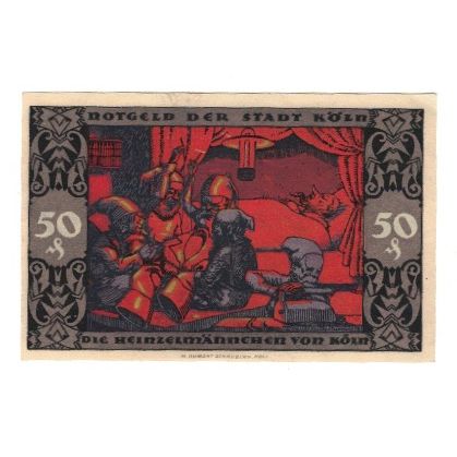 Banknote, Germany, Köln Stadt, 50 Pfennig, personnage 1, 1922, 1922-08-15