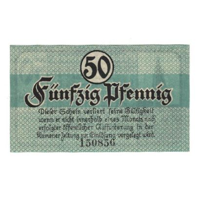 Banknote, Germany, Kamen Stadt, 50 Pfennig, Texte, 1920, 1920-04-01, AU(55-58)