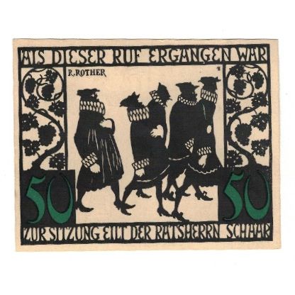 Banknote, Germany, Kitzingen Stadt, 50 Pfennig, personnage, 1921, 1921-03-01
