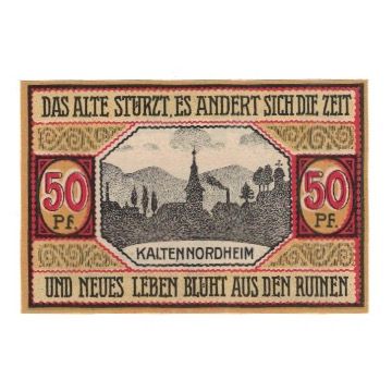 Banknote, Germany, Kaltennordheim Gemeinde, 50 Pfennig, paysage, 1920