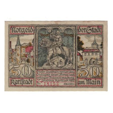 Billet, Allemagne, Karlstadt a.M. Stadt, 50 Pfennig, Batiment, 1920, SUP