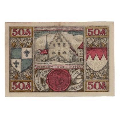 Billet, Allemagne, Karlstadt a.M. Stadt, 50 Pfennig, Batiment, 1920, SUP