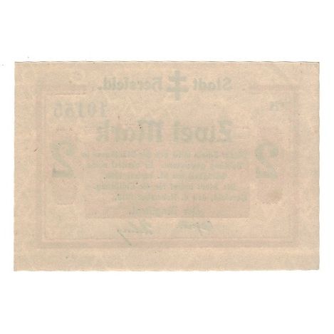 Banknote, Germany, Hersfeld Stadt, 2 Mark, N.D, 1919, 1919-01-31, AU(55-58)