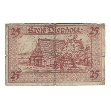 Banknote, Germany, Diepholz Flecken, 25 Pfennig, Maison, 1920, 1920-09-01