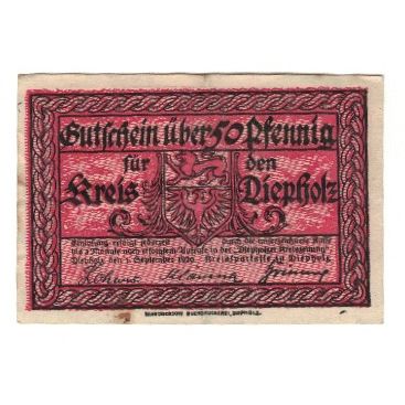 Banknote, Germany, Diepholz Flecken, 50 Pfennig, batiment 1, 1920, 1920-09-01