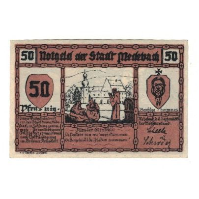 Banknote, Germany, Medebach Stadt, 50 Pfennig, personnage, 1921, 1921-09-02