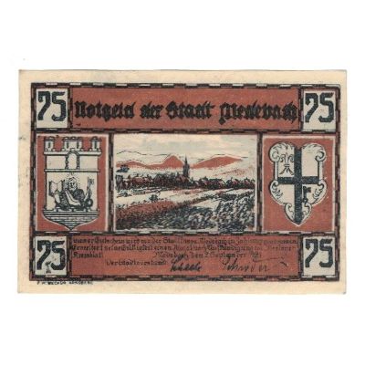Banknote, Germany, Medebach Stadt, 75 Pfennig, paysage, 1921, 1921-09-02