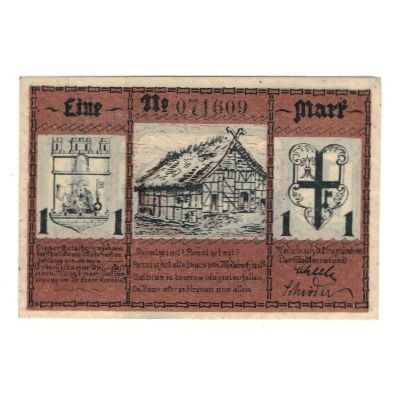 Banknote, Germany, Medebach Stadt, 1 Mark, Maison, 1921, 1921-09-02, AU(55-58)
