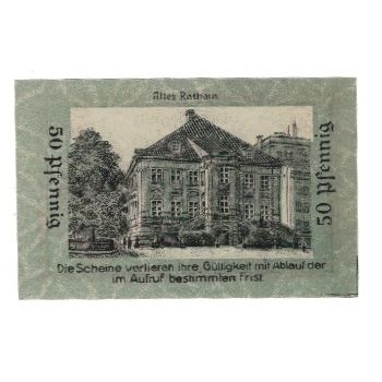 Banknote, Germany, Liegnitz Stadt, 50 Pfennig, Batiment, undated (1920)