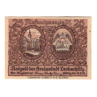 Banknote, Germany, Leobschütz Stadt, 25 Pfennig, paysage, 1922, 1922-12-31