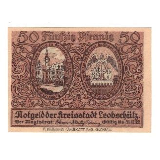 Banknote, Germany, Leobschütz Stadt, 50 Pfennig, personnage, 1922, 1922-12-31
