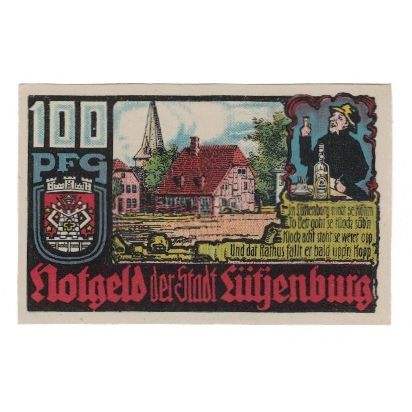 Banknote, Germany, Lütjenburg Stadt, 100 Pfennig, Batiment, 1921, 1921-03-02