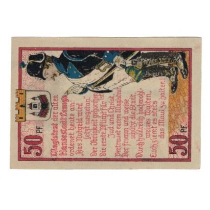 Banknote, Germany, Lemgo Stadt, 50 Pfennig, personnage, 1921, 1921-05-25