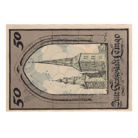 Banknote, Germany, Lemgo Stadt, 50 Pfennig, Clocher, 1921, 1921-05-25