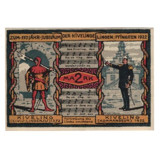 Banknote, Germany, Lingen Stadt, 2 Mark, personnage, 1921, 1921-04-01