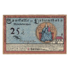Banknote, Germany, Lilienthal Sparkasse, 25 Pfennig, bateau, 1921, 1921-03-15