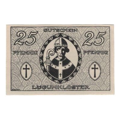 Banknote, Germany, Lügumkloster Bürgermeister, 25 Pfennig, personnage, 1920