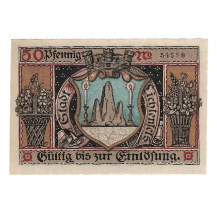 Banknote, Germany, Lichtenfels a. Main Stadt, 50 Pfennig, Fleurs 1, 1920