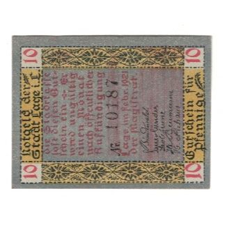 Billet, Allemagne, Lage Stadt, 10 Pfennig, personnage, 1921, SUP, Mehl:757.1