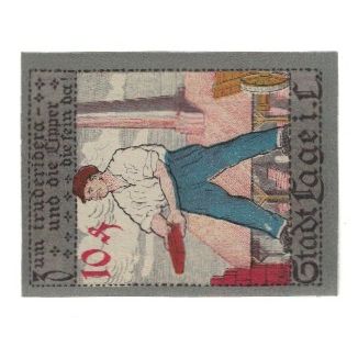 Banknote, Germany, Lage Stadt, 10 Pfennig, personnage 1, 1921, AU(55-58)