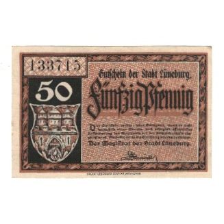 Banknote, Germany, Luneburg Stadt, 50 Pfennig, Batiment, undated (1920)