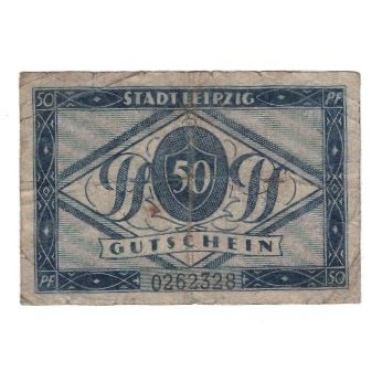 Banconote, Germania, Leipzig Stadt, 50 Pfennig, valeur faciale, 1920