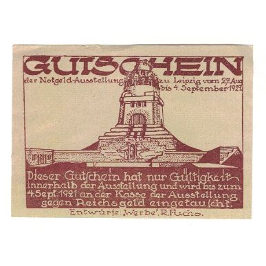 Banknote, Germany, Leipzig Notgeld-Ausstellung, 50 Pfennig, Batiment, 1921
