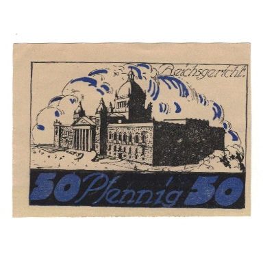 Banknote, Germany, Leipzig Notgeld-Ausstellung, 50 Pfennig, batiment 1, 1921