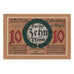 Banconote, Germania, Lindenberg i. Allgäu Stadt, 10 Pfennig, personnage, 1919