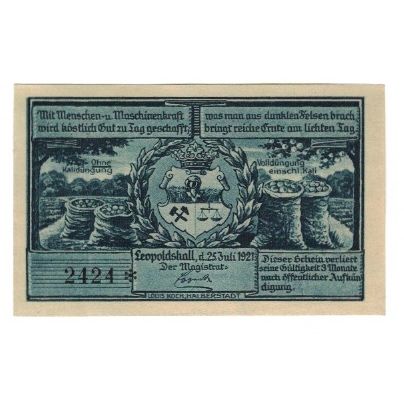 Banknote, Germany, Leopoldshall Stadt, 75 Pfennig, Batiment, 1921, 1921-07-25