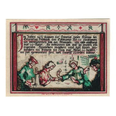 Billet, Allemagne, Paderborn Stadt, 1 Mark, personnage, 1921, 1921-11-10, SUP