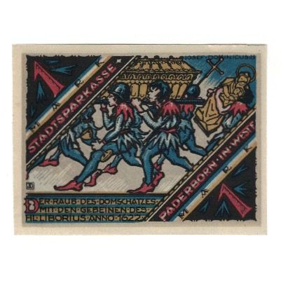 Banconote, Germania, Paderborn Stadt, 1 Mark, personnage, 1921, 1921-11-10