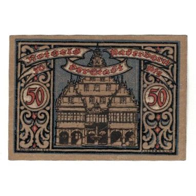 Banknote, Germany, Paderborn Stadt, 50 Pfennig, Batiment, 1920, 1920-03-01